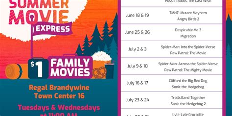 brandywine regal movie schedule